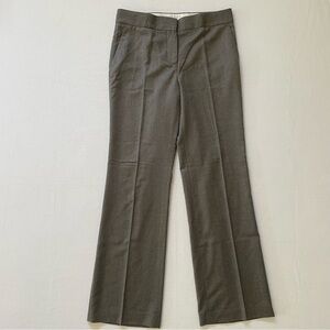 Zara Mid-rise Gray Wool Pleated Trousers Side Pockets